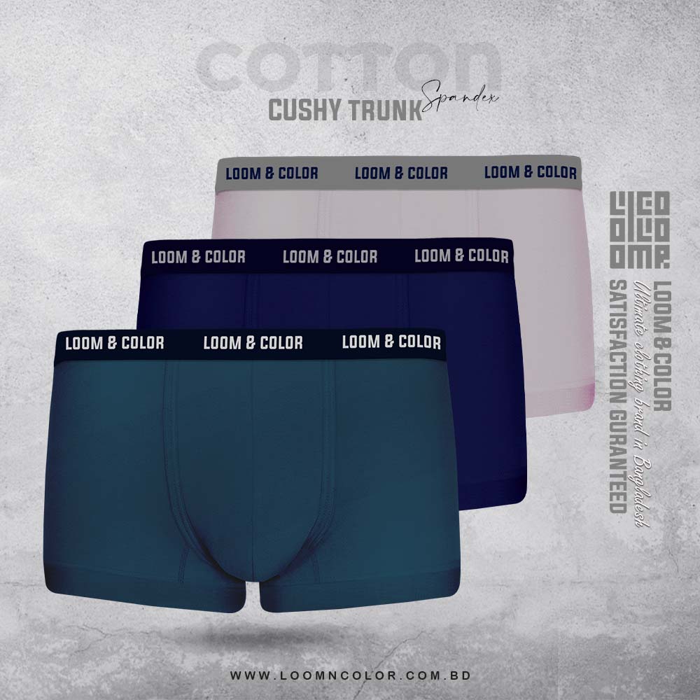 MEN'S TRUNK 3 PACK (DARK GREEN-NAVY-LT PURPLE)