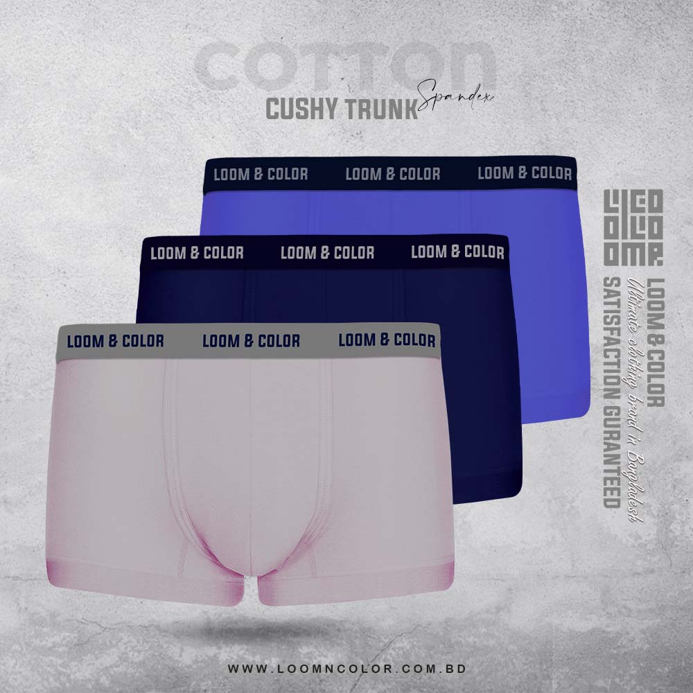 Men's Trunk 3 Pack (Lt Purple-Navy-Royal)